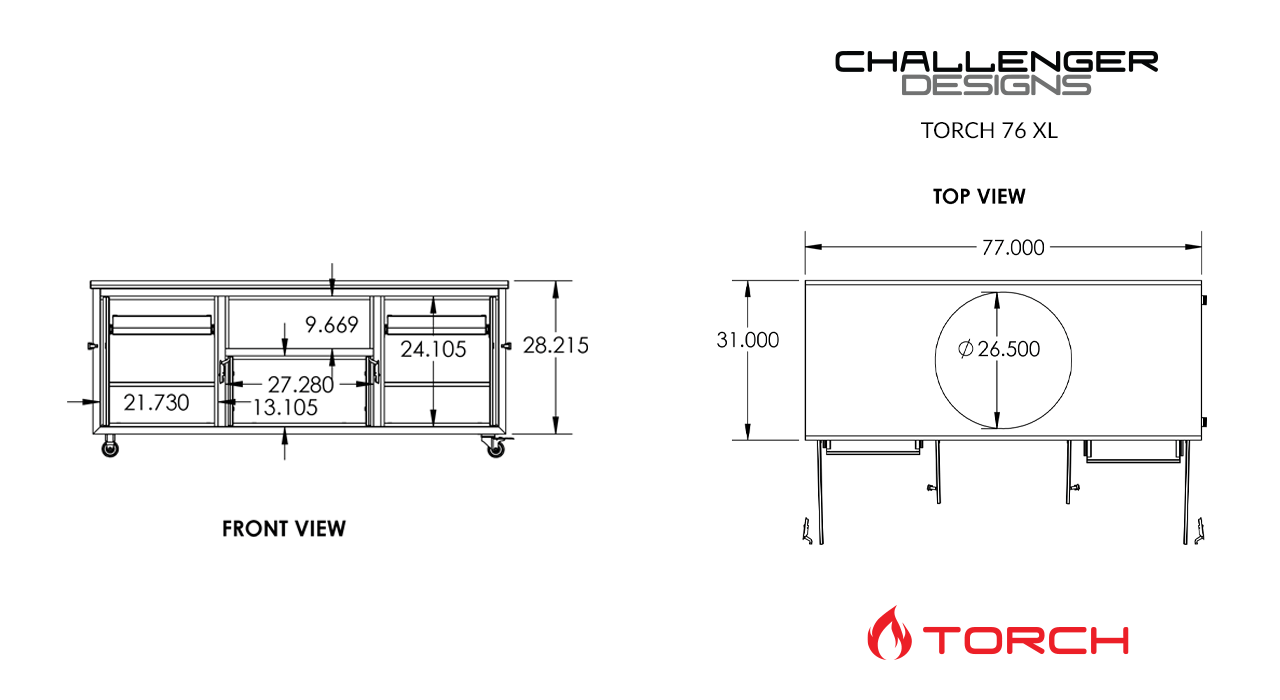 TORCH 76 (XL) Dimension Details